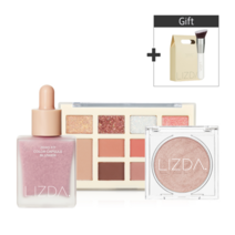 리즈다 선물세트 리즈다 블러셔&팔레트(10구)&하이라이터 set, 02 로제 코랄, 02 누디 피치+03 갈대 연서