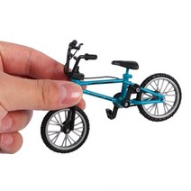 묘기 자전거 BMX 외발 누워서타는 18:1 레트로 합금 미니 손가락 BMX 자전거 조립 모델 완구 가제트 선물, 03 파란