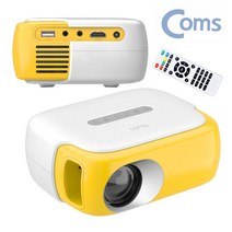 COMS 미니 LED 빔프로젝터 영사기 리모컨 홈시어터 2715EA, 쿠팡 본상품선택, 쿠팡 본상품선택