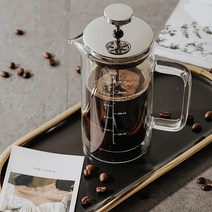 프렌치프레스 커피프레스 커피추출기 유리 커피차 브루어 커피 포트 에스프레소추출기 67, 단층 350ml