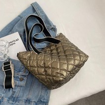 패딩토트백 퀼팅 가벼운 누빔 크로스 백 패션 나일론 퀼트 대형 여성 숄더 가방 디자인 레이디 핸드 코튼 바디 빅 쇼퍼