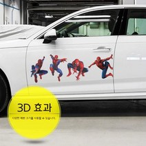 자동차스티커 차량용 스파이더맨 스티커 상처밴드 흠집 스크래치 가림 스티커6종중택1, 35번스타일, 1개
