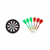 FU708 즐기는 다트게임 과녁판 다트핀 6개 생활 취미 다트 게임 판 용품 보드, LW-17인치 다트판+일반핀6개세트*본상품