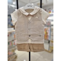 아가방[동아쇼핑점] 여름이월50% @여름 신생아 남자아이 백일 돌선물@ 일상복 정장세트 사진촬영/세라카라 조끼구성 보타이탈부착 벤조끼정장상하(보타이)