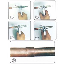 동파이프 확관기 세트 전문가용 더블 엔드 인체 공학적 실용적인 냉동 공구 쉬운 튜브 확장기 구리 파이, 한개옵션0