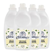 마미스 초고농축 섬유유연제 화이트플로럴 1.05L 4개 미세플라스틱 없는 향기좋은 실내건조