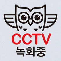 뭉키데코 뭉키데코 생활스티커_부엉이 CCTV촬영중02 (2811192)