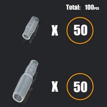 100 개몫 4.0mm 암수 총알 터미널 커넥터 골드 황동 와이어 커넥터 및 자동차 절연 슬리브, 각 50pcs 슬리브