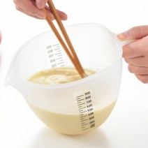 (일본) 타코야키 오코노미야키 조리도구 손잡이 눈금반죽볼 계량컵 (전자렌지가능)