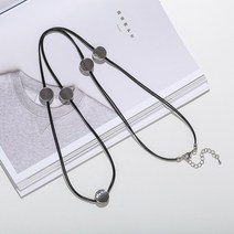 2022 미니 디자인 감각 베스트셀러 목걸이 롱 목걸이 합금 라운드 펜던트 여성 합금 스웨터 체인