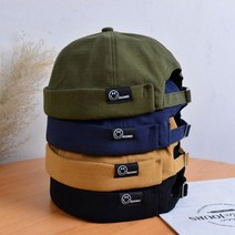 넥플 챙없는모자 측면라벨 남자 와치캡 숏비니 레옹모자