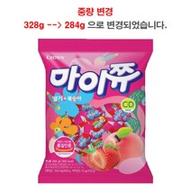 마이쮸 츄잉캔디 딸기 복숭아, 284g, 6개