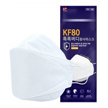 톡톡버디 황사마스크 KF80 대형 화이트 50매