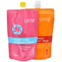 새롬 엘르 칼라 볼륨 매직스트레이트크림 1 2제 500ml, 2제 액상, 액상2제 500ml