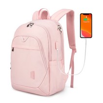 여성백팩 BAGSMART 도난 방지 노트북 배낭 남성 여성 여러 포켓 여행 비즈니스 대학 학교 책 가방 USB 충전 포트