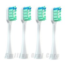 구강세정기 전동 칫솔 헤드 Apiyoo A7/P7/G7/Y8/T9/피카츄 SUP/소프트 브러시 스마트 클린 화이트닝 교체, 02 4PCS White