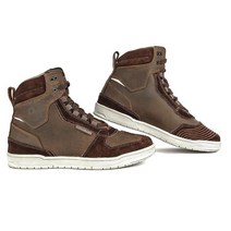 COGOBUSH 남성용 가죽 오토바이 부츠 - 미끄럼 방지 밑창 발목 가드 소 크레이지 호스 가죽 오토바이 부츠 남성용 브라운 브라운.