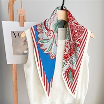 여성 스카프 마름모 디자인 데일리 여자 실크 머플러 스카프