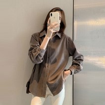 코듀로이 여성남방셔츠 심플 데일리룩 셔츠 블라우스 4컬러