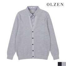 올젠 셔츠 레이어드 니트 가디건 ZOB1ER1305