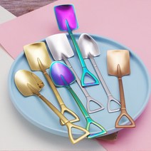 더러쉬_맛있는 삽질 디저트스푼 삽스푼 4개, 레인보우2+레인보우2