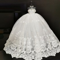 미니어쳐 웨딩 드레스 신부 인형 옷 수제 생일 프로포즈 선물 신혼부부 집들이 결혼, 하얀