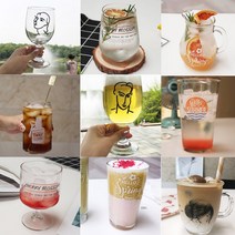 남다른홈앤키친 남다른 예쁜 디자인 홈카페 유리컵 모음, 29.젖소밀크유리컵(블루)245ml, 1개