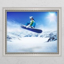 겨울스포츠(스노보드) 창문그림액자.꾸밈, D타입엘레강스실버
