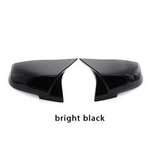 백미러 커버 캡 사이드 윙 개조된 우수한 자동차 링 카본 섬유 패턴 bmw용 BMW F32 X1 E84 F87 M2 i3 용, 05 bright black