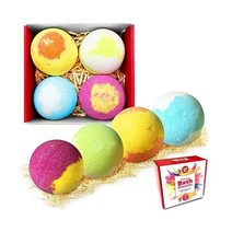 4 x Large Bath Bombs from Zimpli Gifts Perfect for Moisturizing Skin Great Value Christmas Xmas Stoc, 4 Large Pack