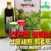 홍쌍리 청매실농원 명인의 손끝에서 태어난 청매실 설 추석 선물 가족건강식 선물세트 매실장아찌 고추장장아찌 매실액 매실액기스 매실 원액 매실잼 친환경농법매실 명절 효도, 1개입, 원액600ml 장아찌 220g 매실잼 250g, 특6호