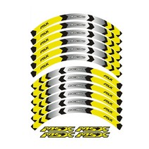 림 휠 줄무늬 데칼 테이프 스티커 혼다 msx125 sf msx, 노란색