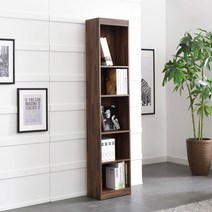 서재가구 원목 책장 오픈형 수납선반 5단 높은책장, 엘다