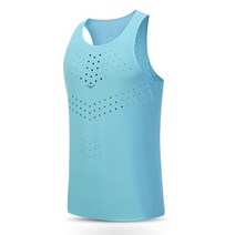 마라톤 싱글렛 바지 러닝 조깅 민소매 기능성 피트니스 스포츠 나시 육상 조끼, XL, M-27 레이크블루(남녀동일스타일)