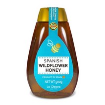 라 오브레라 스페인산 야생화 꿀 500g 선물 수입 잡화 진짜 고급 천연 꽃꿀 프리미엄꿀 비폴렌 로얄제리 목에좋은음식 로얄제리 튜브타입 흘림방지캡 수확부터생산까지스페인 선물용꿀, 1병