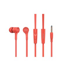 밥쇽 Celebrat 스카이 1 이어폰 유선 깊은베이스 3.5mm 잭 Oppo, 03 개rphone Red