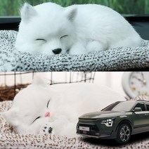 크립톤 디올뉴 니로 SG2 대쉬보드 잠자는 강아지 고양이 인형 차량 소품 차량 용품 악세사리, 02_작은강아지, 허스키