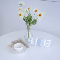 차덕후 LED 입체 벽시계 탁상시계, 화이트