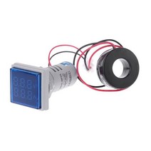 휴대용 전기 전압 전류 측정기 테스터기 전압계 전류계 검전기 AC0-100A AC60-500V LED 듀얼 디스플레이 AC 디지털 자동차 테스터 감지기, [03] Blue
