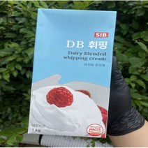 DB 휘핑크림 무가당 1kg 생크림 베이킹 혼합생크림, 아이스박스