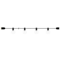 Outdoor String Lights Plastic Vintage Waterproof Strand Bulb Hanging Lamp Garland Decoration US Plug, 02 black_01 25 Bulbs