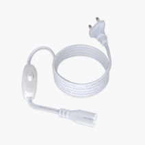 [재경조명] 3색변환LED T5 색변환 1200 900 600 300 바LED 삼색변환, 중간 똑딱이 스위치 2p 1.5m, 1개