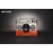 Rollei 35 클래식 로얄 카메라 수제 가죽 케이스 하프 커버 디자인, 02 Brown