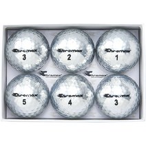 크로맥스 Chromax 메탈릭 M5 컬러 골프공 6개 1세트 다양한 색상, 실버