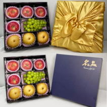 (+명품 프리미엄 ) 혼합 과일선물세트(사과4+배3+샤인머스캣1) 추석 설날 명절 생일 기념일 과일선물세트