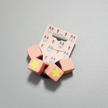 네모안에 스타 아동머리끈 여아머리방울