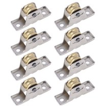 NEW8pcs 16cm 직경 단일 롤러 창 창 도르래 문 휠 실버 골드, 01 silver gold