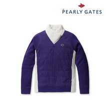 파리게이츠 골프 pearlygatesgolf변형 카라 배색 패딩 방풍 니트 P52184SN159_VO, 002, VO
