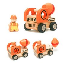 Imtoy 원목 중장비차 (래미콘) 자동차놀이 트럭 키즈카페 어린이날선물