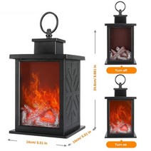 불멍무드등 LED 불꽃 램프 시뮬레이션 벽난로 랜턴 USB 또는 배터리 전원 마당 거실 장식용, 02 Lantern